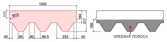  Чертеж гибкой черепицы Icopal Plano Antik